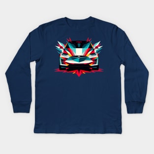 Tesla Model X Kids Long Sleeve T-Shirt